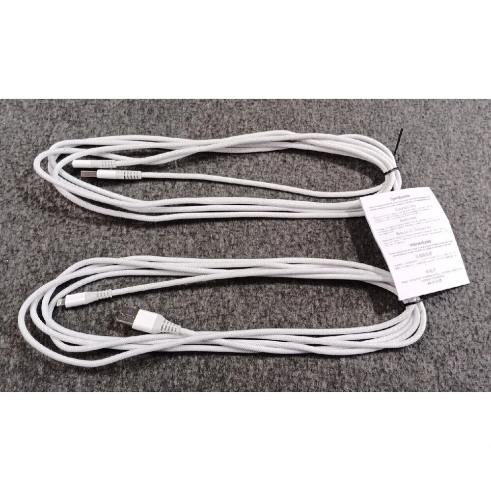 10FT Long USB Cable For iPhone 5 6 7 8 Plus X XS Max XR 11 12 Mini Set of 2